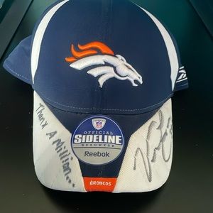 Signed by Bradlee Van Pelt broncos hat
